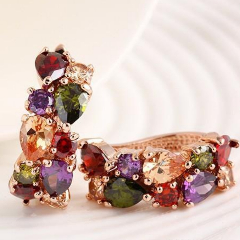 ‼SALE‼Multicolor  Zircon Crystal Earring